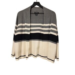 Liz Claiborne Women XL Open Cardigan Smoke Heather Marl Knit Sweater